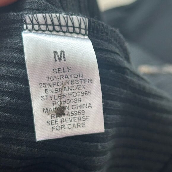 Olivia & James Black Ribbed Button Front Midi Dress - Picture 9 of 11